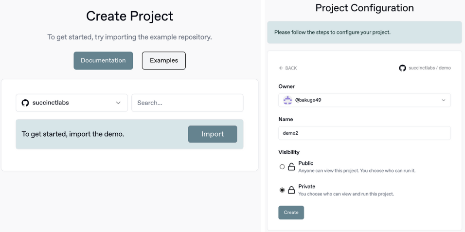 Creating & configuring a project