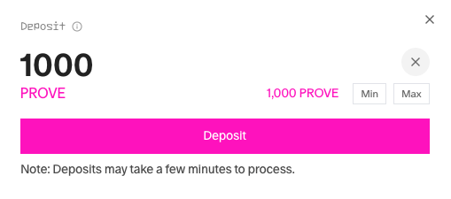 Deposit Input